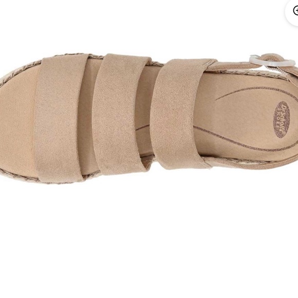 Dr Scholl’s Platform Wedges Sandal Toasted Taupe Microfiber - Picture 5 of 5